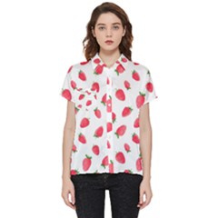 Strawberry Short Sleeve Pocket Shirt by SychEva