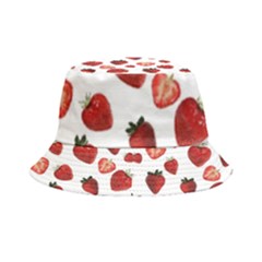 Strawberry Watercolor Inside Out Bucket Hat by SychEva