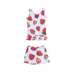 Strawberries Kids  Boyleg Swimsuit by SychEva