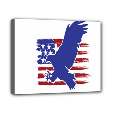 Usa Flag Eagle Symbol American Bald Eagle Country Canvas 10  X 8  (stretched) by Wegoenart