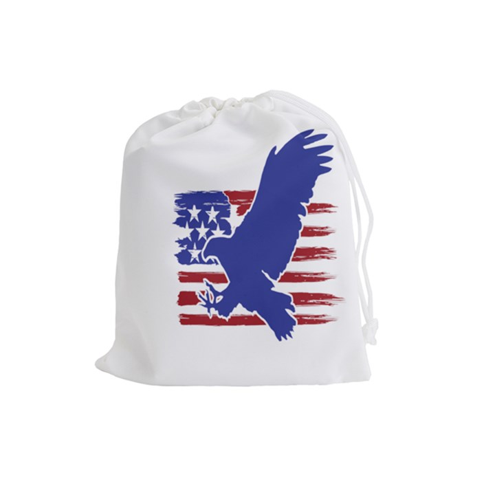 Usa Flag Eagle Symbol American Bald Eagle Country Drawstring Pouch (Large)