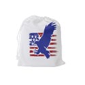 Usa Flag Eagle Symbol American Bald Eagle Country Drawstring Pouch (Large) View2