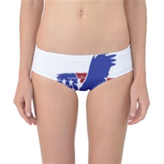 Usa Flag Eagle Symbol American Bald Eagle Country Classic Bikini Bottoms by Wegoenart