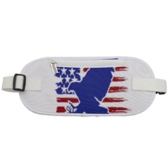 Usa Flag Eagle Symbol American Bald Eagle Country Rounded Waist Pouch by Wegoenart