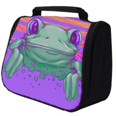 Frog Animal Sun Amphibian Figure Digital Art Full Print Travel Pouch (big) by Wegoenart