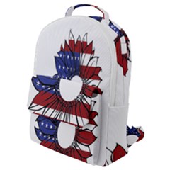 Us Flag Flower Sunshine Flag America Usa Flap Pocket Backpack (small) by Wegoenart