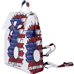 Us Flag Flower Sunshine Flag America Usa Buckle Everyday Backpack by Wegoenart