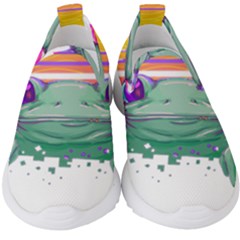 Frog Animal Sun Amphibian Figure Digital Art Kids  Slip On Sneakers by Wegoenart