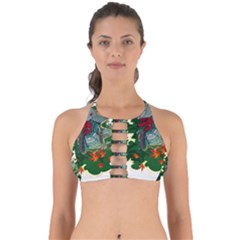 Armor Japan Maple Leaves Samurai Mask Cut Perfectly Cut Out Bikini Top by Wegoenart