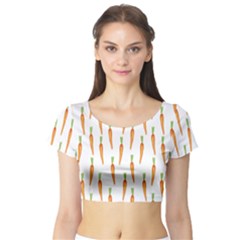 Carrot Short Sleeve Crop Top by SychEva