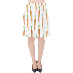 Carrot Velvet High Waist Skirt by SychEva