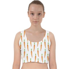 Carrot Velvet Racer Back Crop Top by SychEva