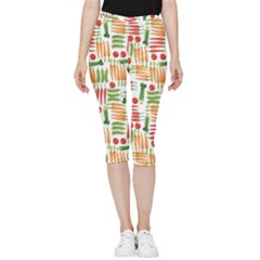 Vegetables Inside Out Lightweight Velour Capri Leggings  by SychEva