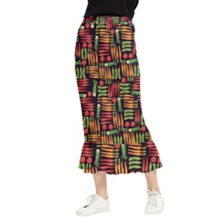 Vegetable Maxi Fishtail Chiffon Skirt by SychEva