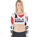 I love gin and tonic Long Sleeve Crop Top View1