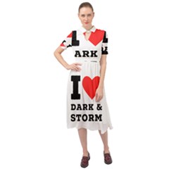 I Love Dark And Storm Keyhole Neckline Chiffon Dress by ilovewhateva