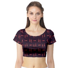 Hot Peppers Short Sleeve Crop Top by SychEva