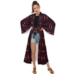 Hot Peppers Maxi Kimono by SychEva