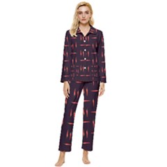 Hot Peppers Womens  Long Sleeve Velvet Pocket Pajamas Set by SychEva