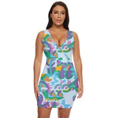 Pattern Hotdogtrap Draped Bodycon Dress by Salman4z