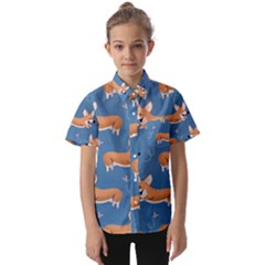 Corgi Patterns Kids  Short Sleeve Shirt by Salman4z