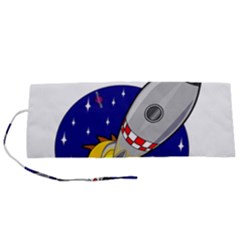 Rocket Ship Launch Vehicle Moon Roll Up Canvas Pencil Holder (s) by Salman4z