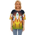 Rocket Take Off Missiles Cosmos Oversized Basic Tee View1