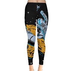 Astronaut Planet Space Science Leggings  by Salman4z