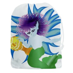 Mermaid Fantasy Undersea Merman Drawstring Pouch (3xl) by Salman4z