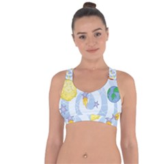 Science Fiction Outer Space Cross String Back Sports Bra by Salman4z