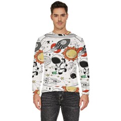 Astronaut Drawing Planet Men s Fleece Sweatshirt by Salman4z