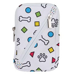 Dog Paw Seamless Pattern Footprint Bone Belt Pouch Bag (small) by Salman4z