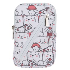 Cute Cat Chef Cooking Seamless Pattern Cartoon Belt Pouch Bag (large) by Salman4z