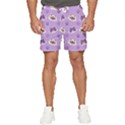 Cute Colorful Cat Kitten With Paw Yarn Ball Seamless Pattern Men s Runner Shorts View1