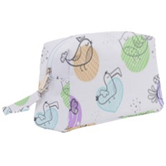 Cartoon Bird Cute Doodle Bird Wristlet Pouch Bag (large) by Salman4z