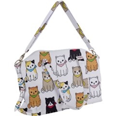 Cat Kitten Seamless Pattern Canvas Crossbody Bag by Salman4z