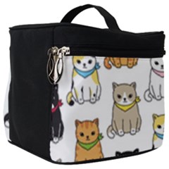 Cat Kitten Seamless Pattern Make Up Travel Bag (big) by Salman4z