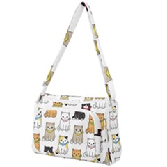 Cat Kitten Seamless Pattern Front Pocket Crossbody Bag by Salman4z