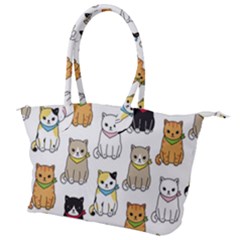 Cat Kitten Seamless Pattern Canvas Shoulder Bag by Salman4z