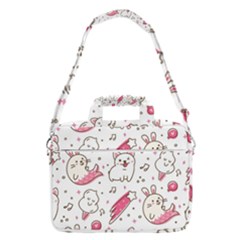 Cute Animal Seamless Pattern Kawaii Doodle Style Macbook Pro 16  Shoulder Laptop Bag by Salman4z