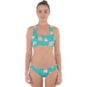 Seamless-pattern-cute-cat-cartoon-with-hand-drawn-style Cross Back Hipster Bikini Set View1