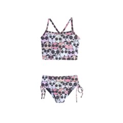 Cute-dog-seamless-pattern-background Girls  Tankini Swimsuit by Salman4z