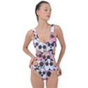 Cute-dog-seamless-pattern-background Side Cut Out Swimsuit View1