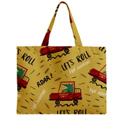 Childish-seamless-pattern-with-dino-driver Zipper Mini Tote Bag by Salman4z