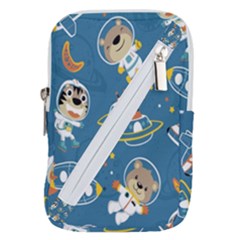 Seamless-pattern-funny-astronaut-outer-space-transportation Belt Pouch Bag (large) by Salman4z