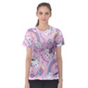 Beautiful-cute-animals-pattern-pink Women s Sport Mesh Tee View1