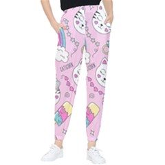 Beautiful-cute-animals-pattern-pink Women s Tapered Pants by Salman4z