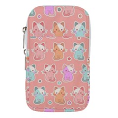 Cute-kawaii-kittens-seamless-pattern Waist Pouch (large) by Salman4z