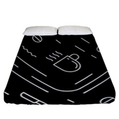 Coffee-background Fitted Sheet (king Size) by Salman4z