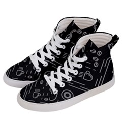 Coffee-background Women s Hi-top Skate Sneakers by Salman4z